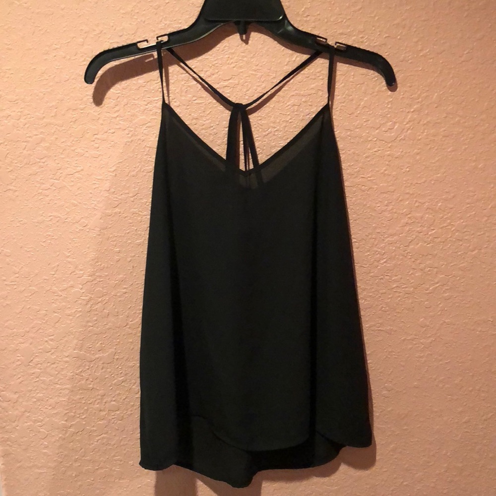 Black sheer tank top